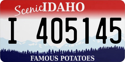 ID license plate I405145