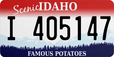 ID license plate I405147