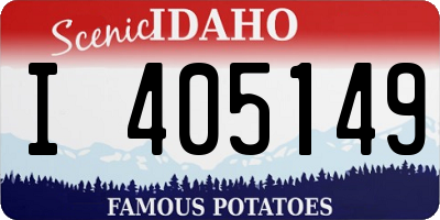 ID license plate I405149