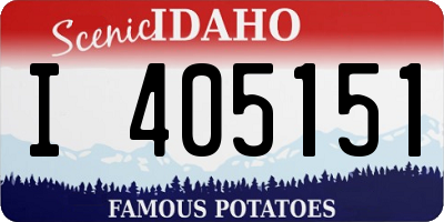 ID license plate I405151