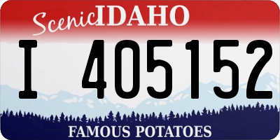 ID license plate I405152