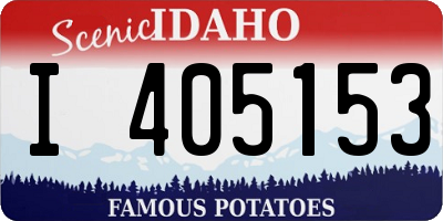 ID license plate I405153