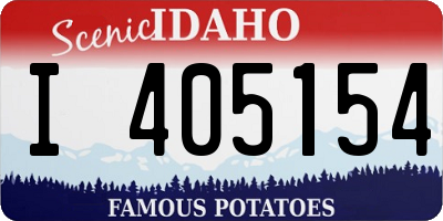 ID license plate I405154