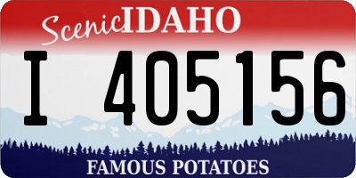 ID license plate I405156