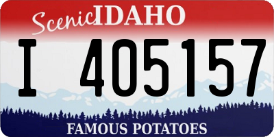 ID license plate I405157