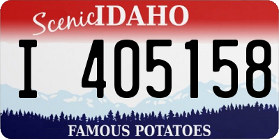ID license plate I405158