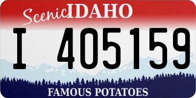 ID license plate I405159