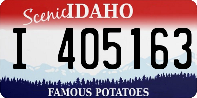 ID license plate I405163