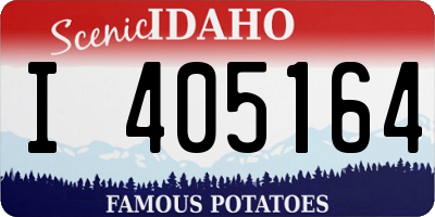 ID license plate I405164
