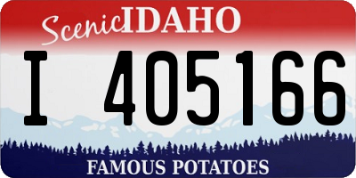 ID license plate I405166