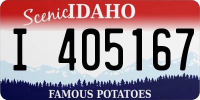 ID license plate I405167