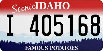 ID license plate I405168