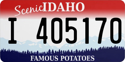 ID license plate I405170