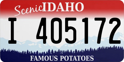 ID license plate I405172