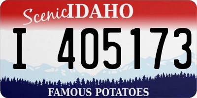 ID license plate I405173