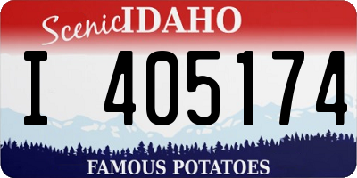ID license plate I405174