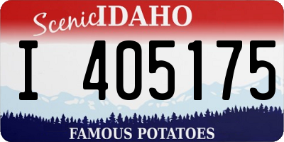 ID license plate I405175