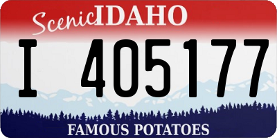 ID license plate I405177