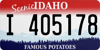 ID license plate I405178