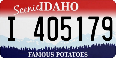 ID license plate I405179