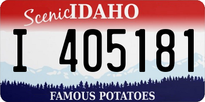 ID license plate I405181