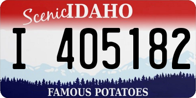 ID license plate I405182