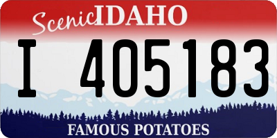 ID license plate I405183