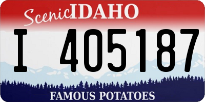 ID license plate I405187
