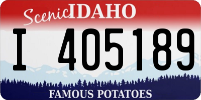 ID license plate I405189