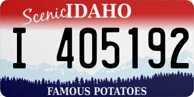 ID license plate I405192