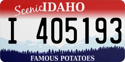 ID license plate I405193