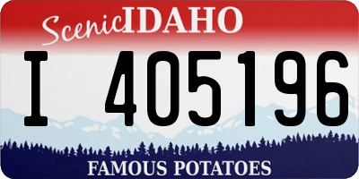 ID license plate I405196