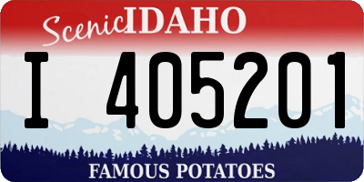 ID license plate I405201