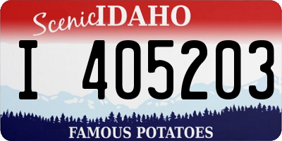 ID license plate I405203