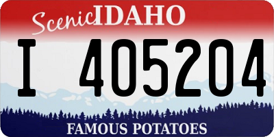 ID license plate I405204