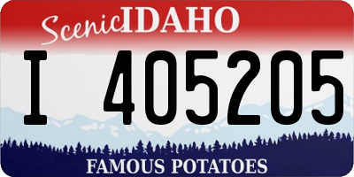 ID license plate I405205
