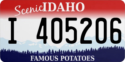 ID license plate I405206