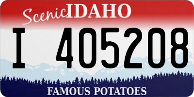 ID license plate I405208
