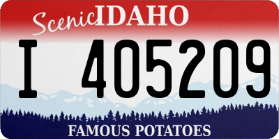 ID license plate I405209
