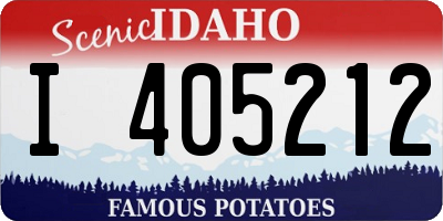 ID license plate I405212
