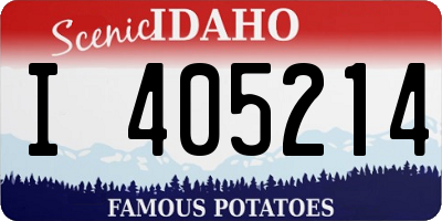 ID license plate I405214