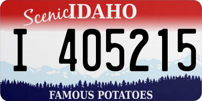 ID license plate I405215