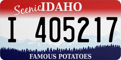 ID license plate I405217