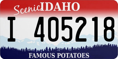 ID license plate I405218