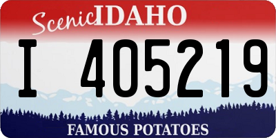 ID license plate I405219