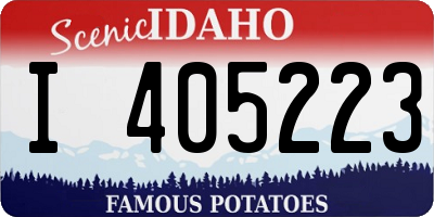 ID license plate I405223