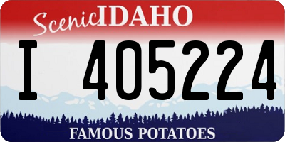 ID license plate I405224