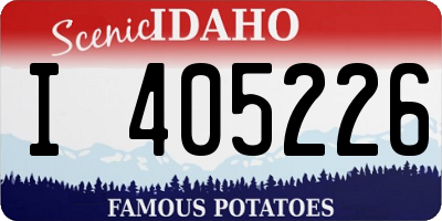 ID license plate I405226