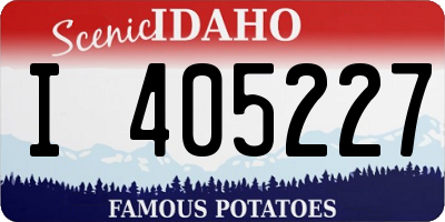ID license plate I405227