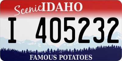ID license plate I405232